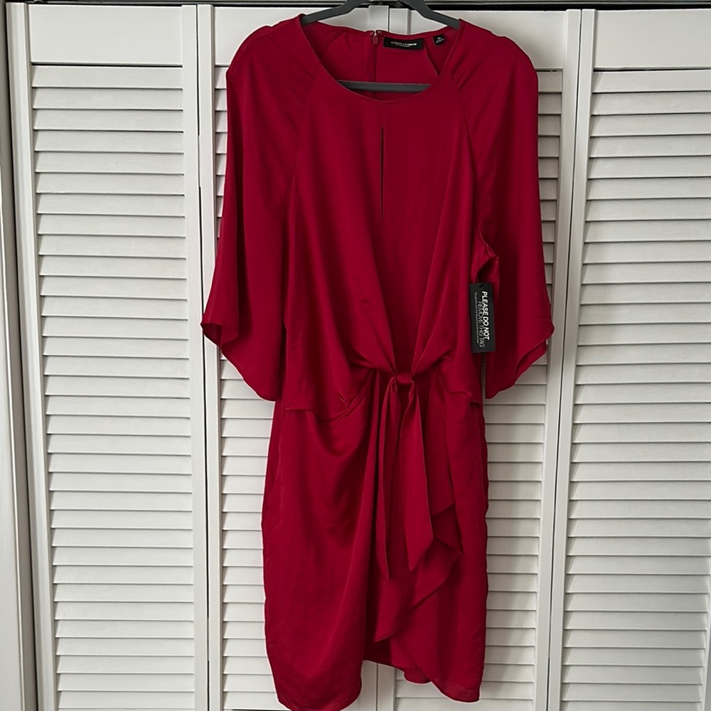New York & Company Red Dolman Sleeve Wrap Sundress Gabrielle Union